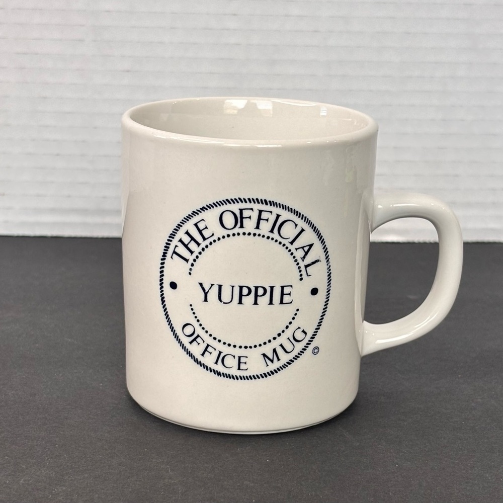 Vintage “The Official Yuppie Office Mug” 80’s Culture RARE